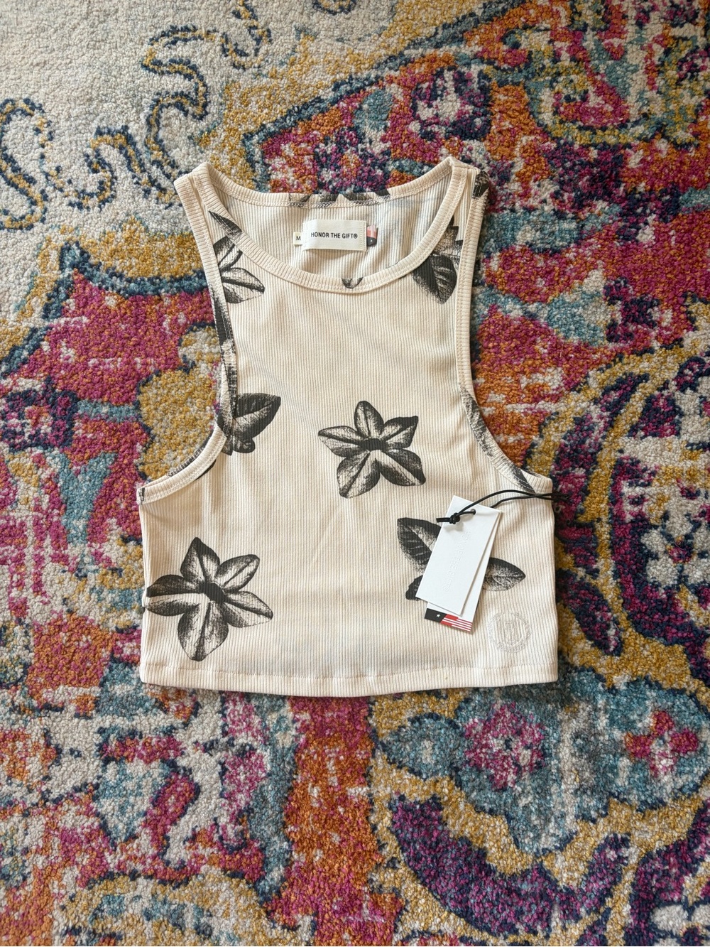 NWT Honor The Gift Ribbed Crop Tank Top